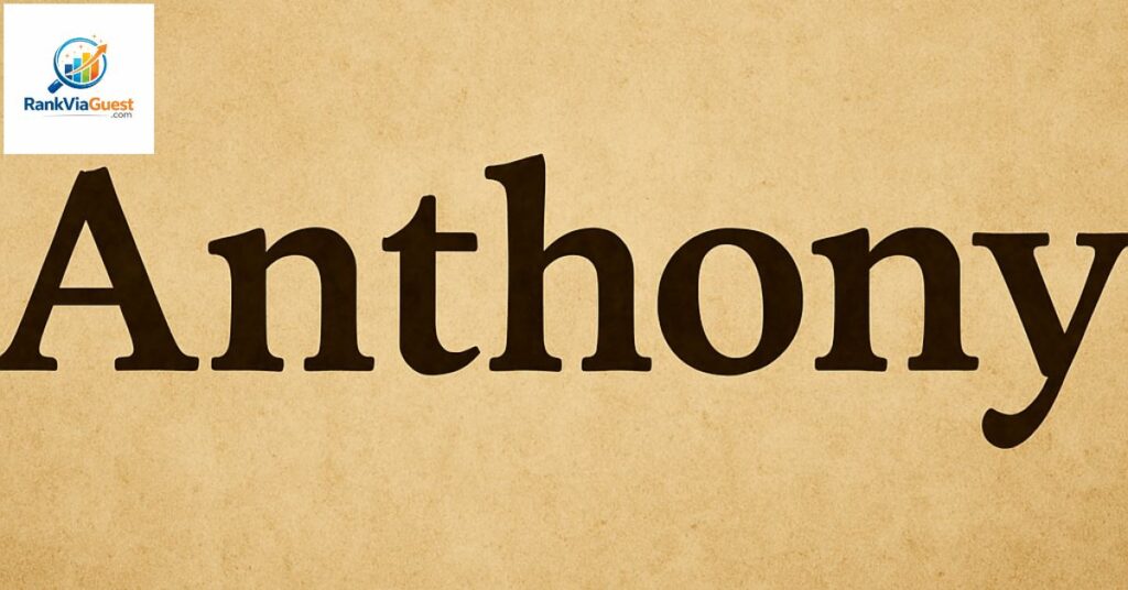 Anthony and the Symbol of the Flower (Anthos)