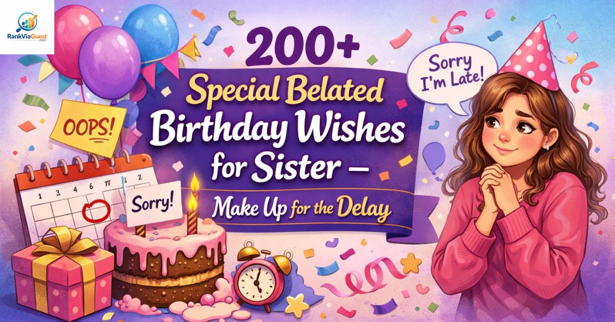 200+ Special Belated Birthday Wishes for Sister – Make Up for the Delay