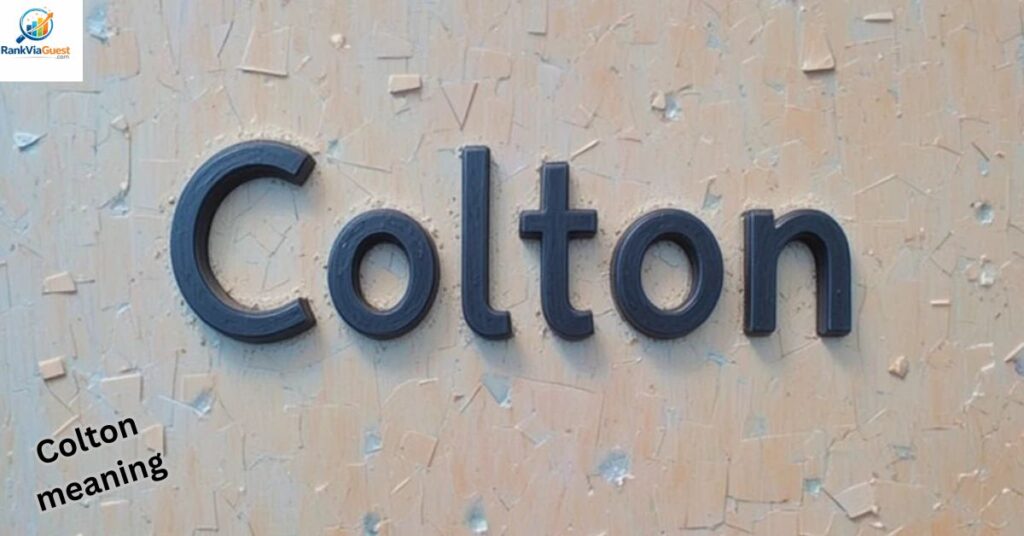 Colton Name Origin and History
