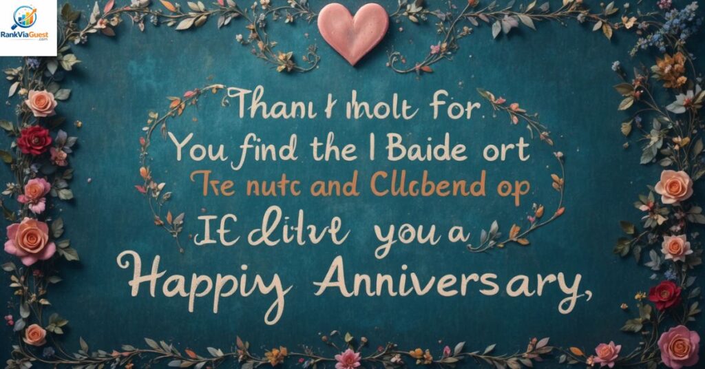 Heartfelt Thank You Messages for Anniversary Wishes